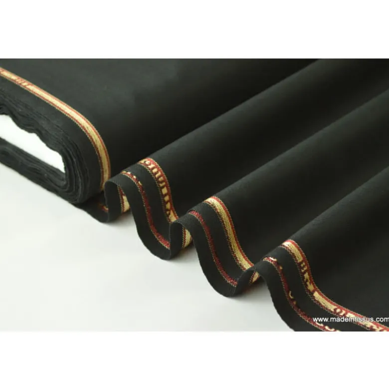 Tissu gabardine costume et confection noir