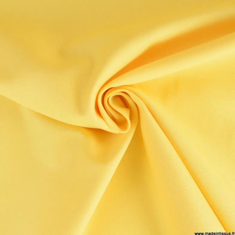 Tissu gabardine de coton coloris Jaune - OEKO TEX