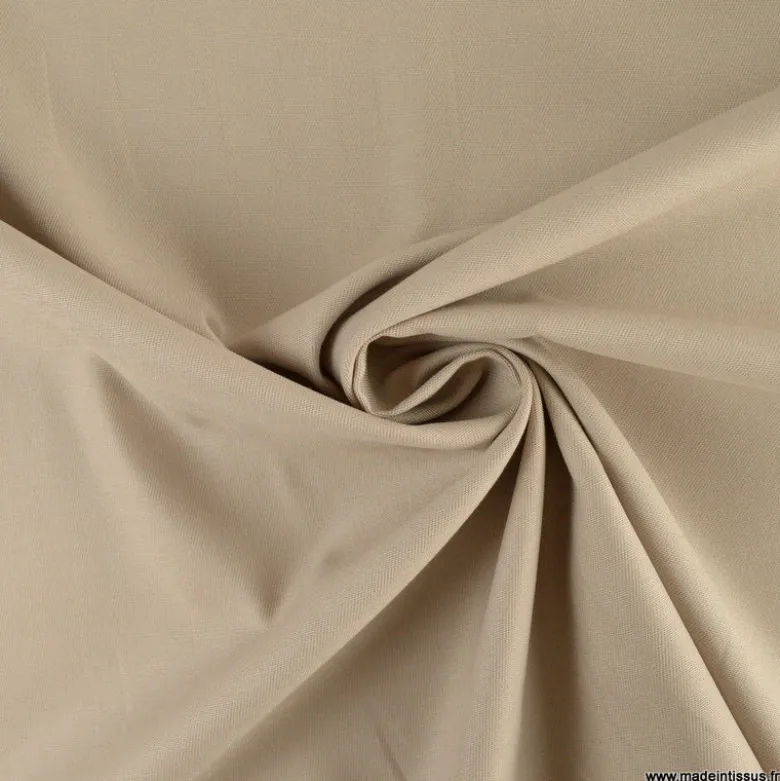 Tissu gabardine de coton coloris Galet - OEKO TEX