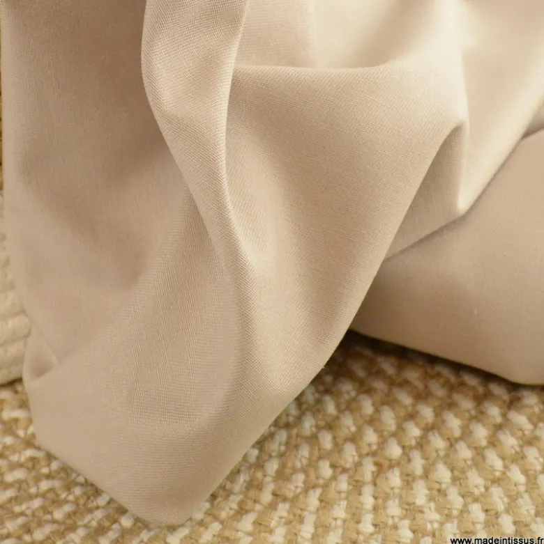 Tissu gabardine de coton coloris Galet - OEKO TEX