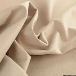 Tissu gabardine de coton coloris Galet - OEKO TEX