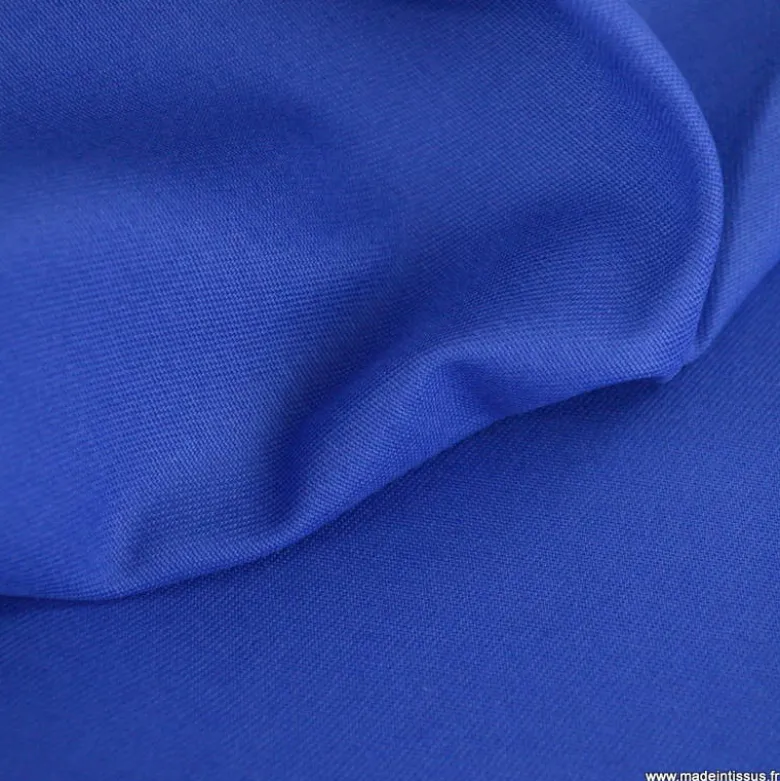Tissu gabardine de coton coloris bleu Cobalt- OEKO TEX