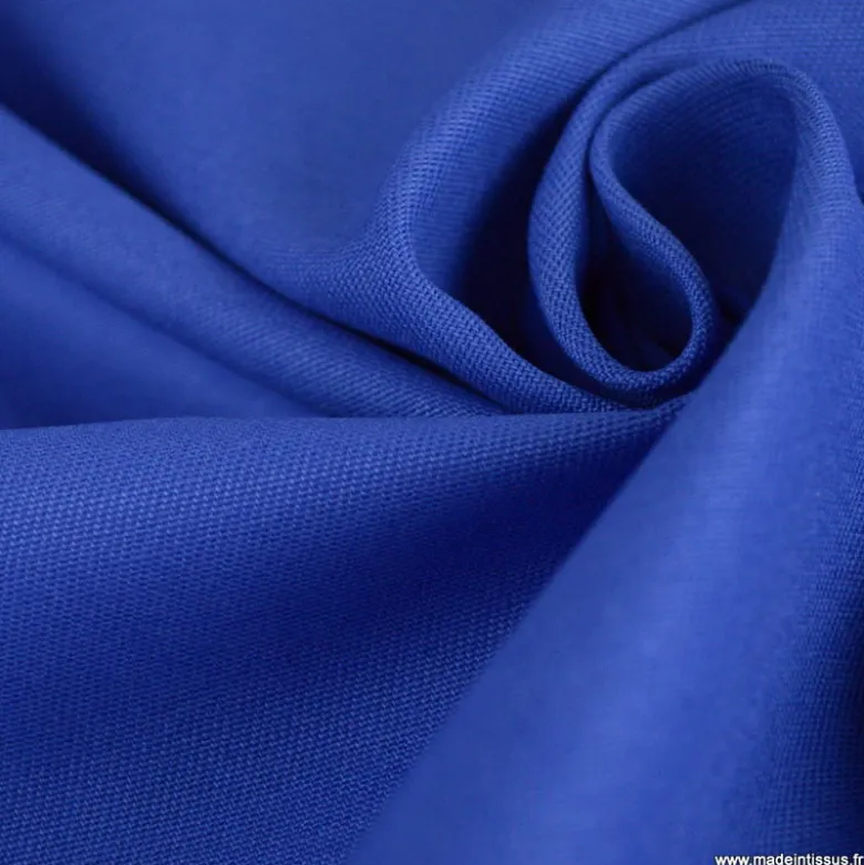 Tissu gabardine de coton coloris bleu Cobalt- OEKO TEX
