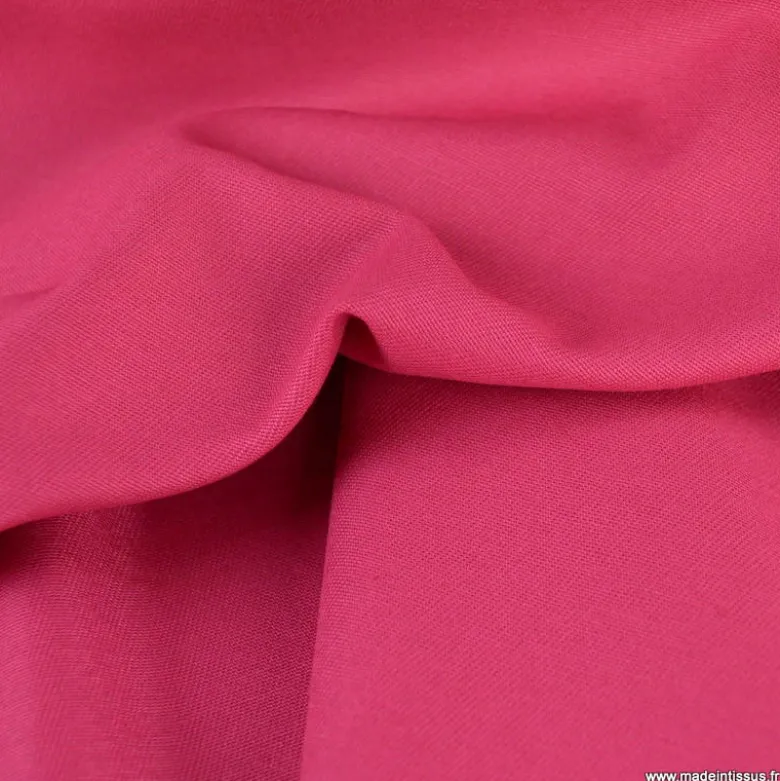 Tissu gabardine de coton coloris Rose Pourpre - OEKO TEX