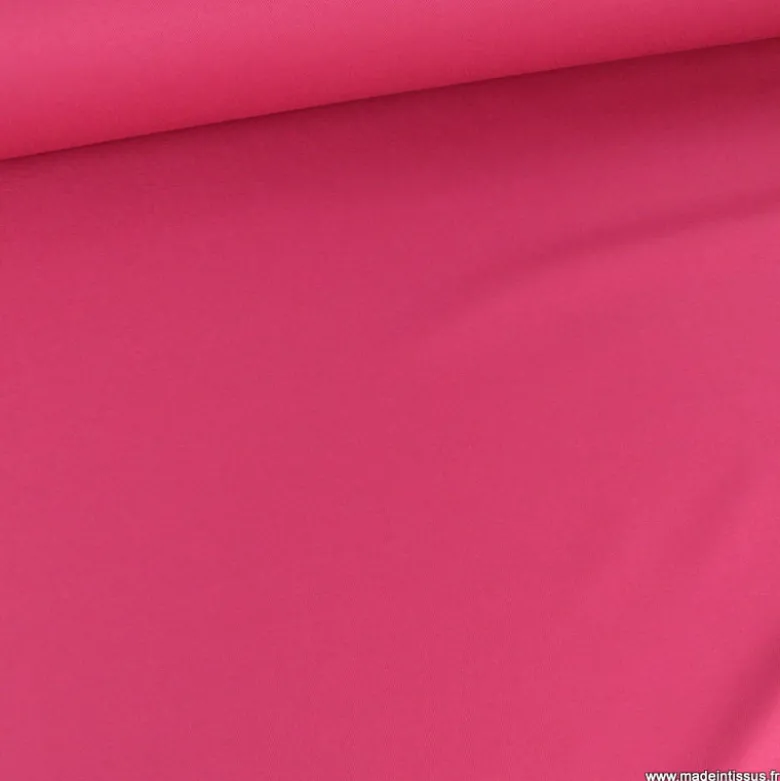 Tissu gabardine de coton coloris Rose Pourpre - OEKO TEX