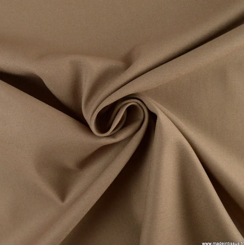 Tissu gabardine de coton coloris Caribou - OEKO TEX