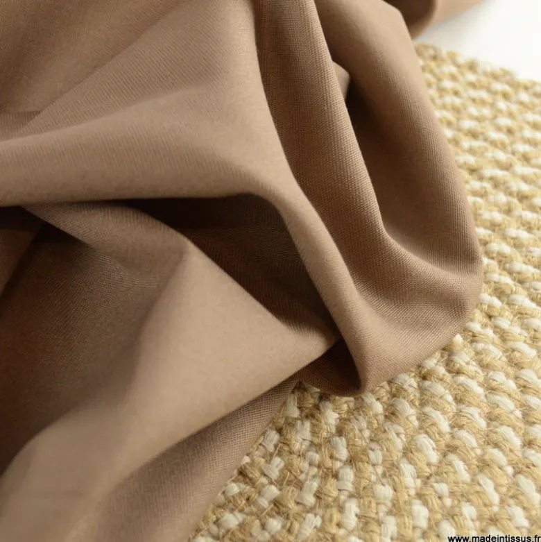 Tissu gabardine de coton coloris Caribou - OEKO TEX