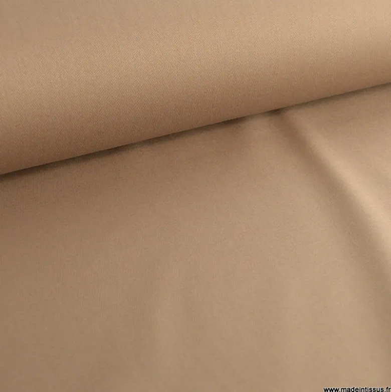 Tissu gabardine de coton coloris Caribou - OEKO TEX
