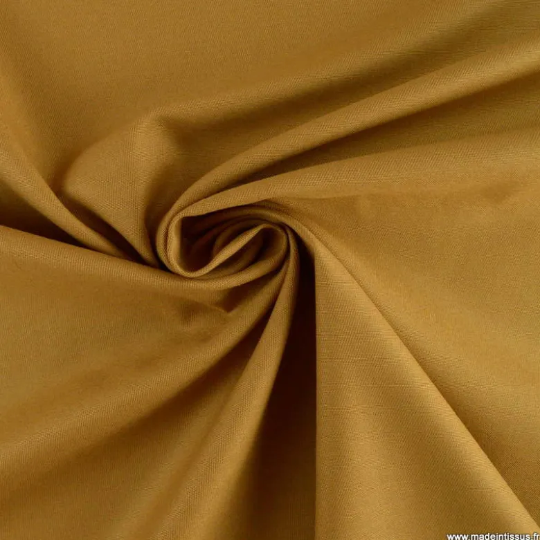 Tissu gabardine de coton coloris Havane - OEKO TEX