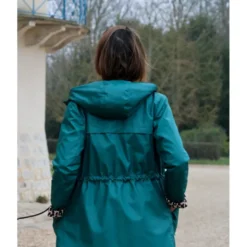 Tissu Gabardine enduite imperméable émeraude