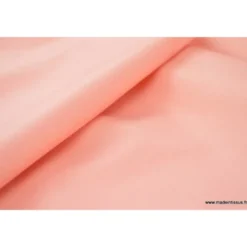 Tissu gabardine enduite étanche rose poudré