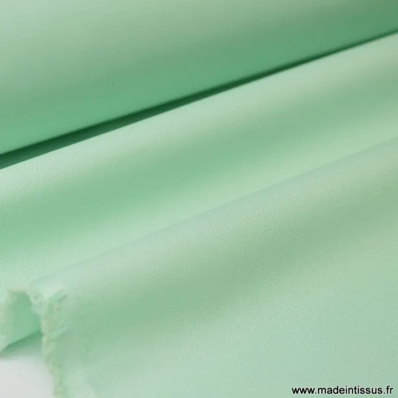 Tissu Gabardine enduite étanche menthe.