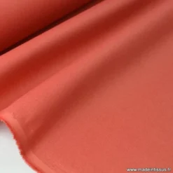 Tissu Gabardine enduite étanche tomette.