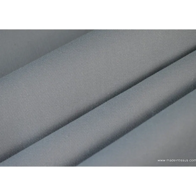 Tissu Gabardine enduite étanche grise -