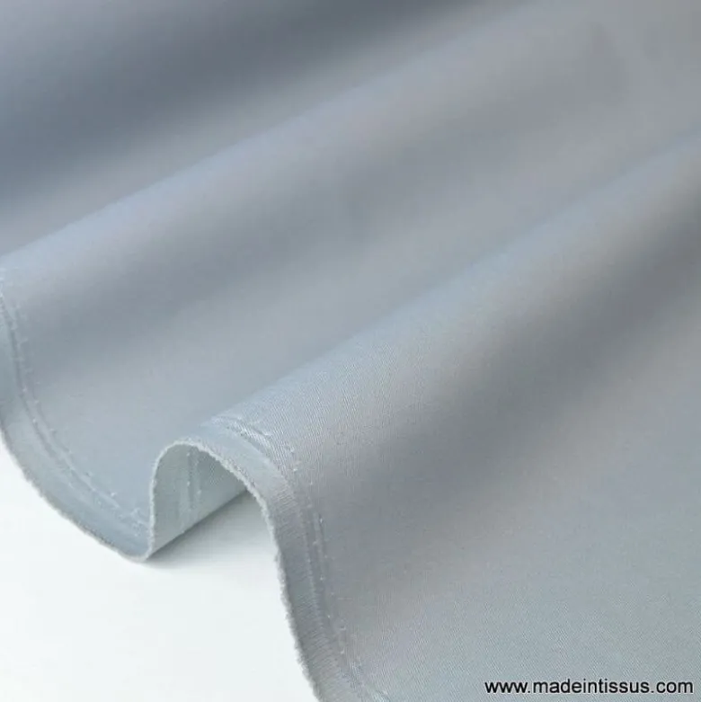 Tissu Gabardine enduite étanche grise -