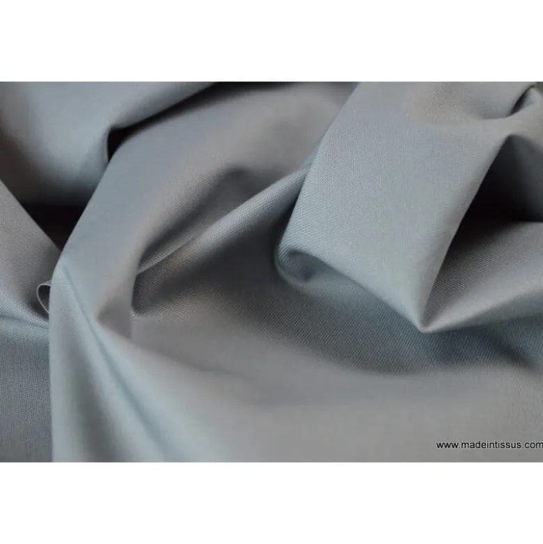 Tissu Gabardine enduite étanche grise -