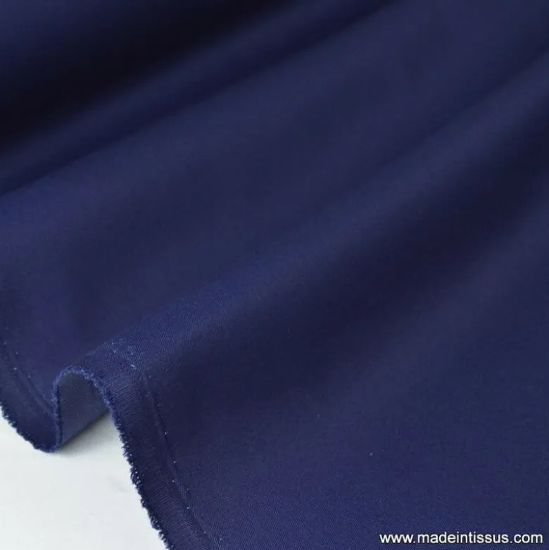 Tissu Gabardine enduite étanche marine