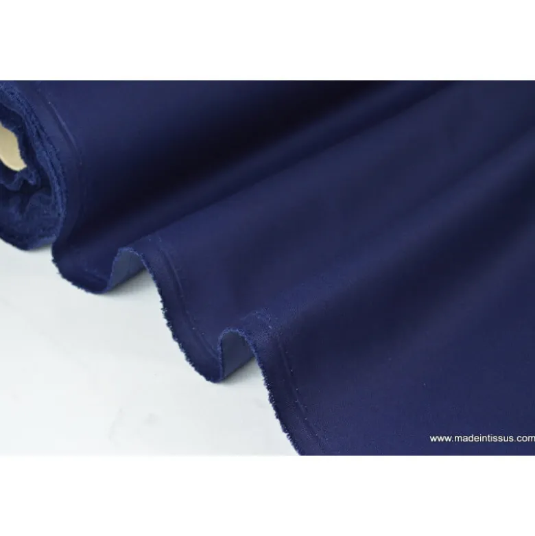 Tissu Gabardine enduite étanche marine