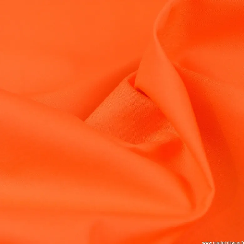Tissu Gabardine enduite étanche Orange