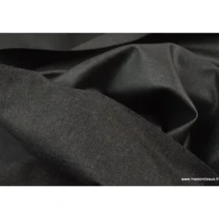 Tissu gabardine polyester viscose enduite étanche anthracite