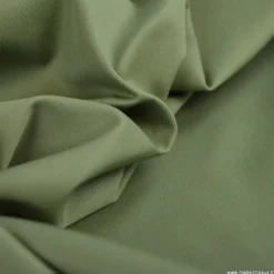 Tissu gabardine sergé coloris olive - OEKO TEX