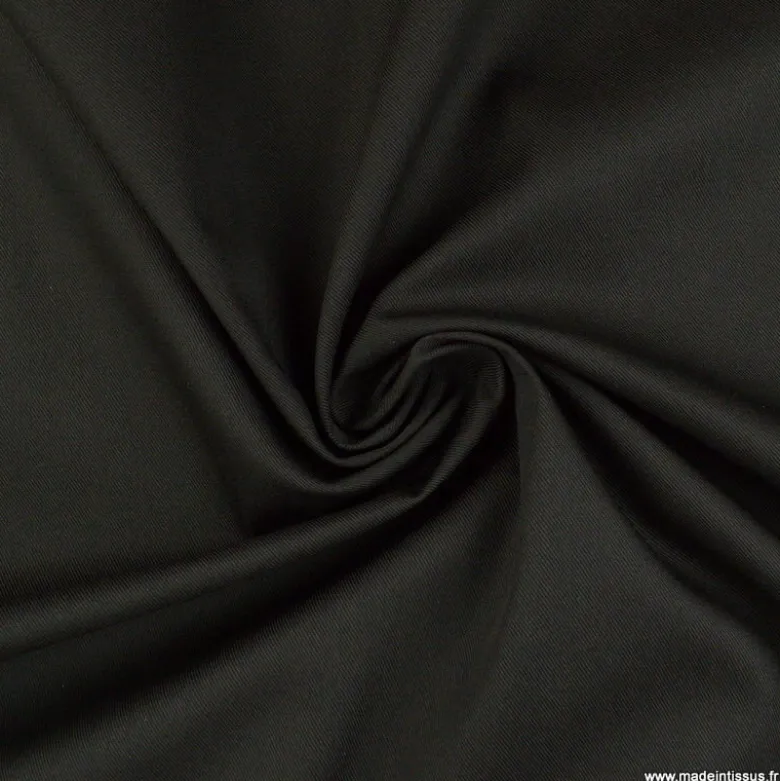 Tissu gabardine sergé coloris Chocolat - OEKO TEX