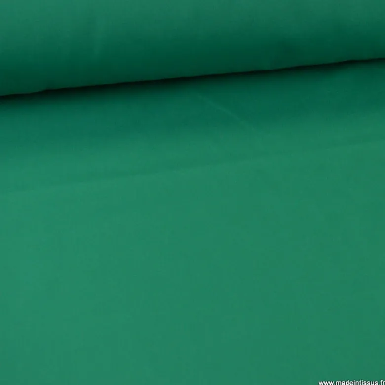 Tissu gabardine sergé coloris vert - OEKO TEX