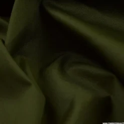 Tissu gabardine sergé coloris Kaki foncé - OEKO TEX