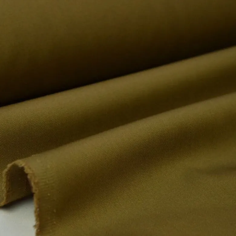 Tissu gabardine sergé coloris marron - OEKO TEX