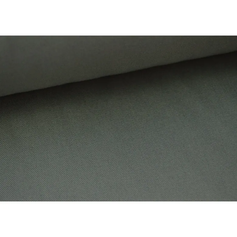 Tissu gabardine sergé coloris gris - OEKO TEX