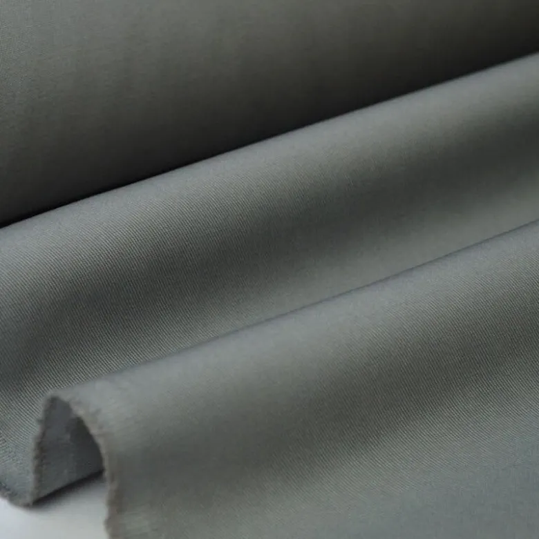 Tissu gabardine sergé coloris gris - OEKO TEX