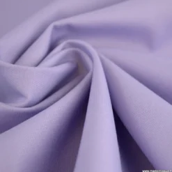 Tissu gabardine sergé polyester coton coloris Parme - OEKO TEX