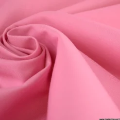 Tissu gabardine sergé polyester coton coloris Rose bonbon - OEKO TEX