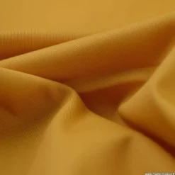 Tissu gabardine sergé polyester coton coloris Moutarde - OEKO TEX