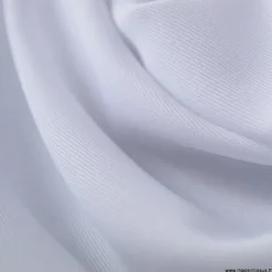 Tissu gabardine sergé polyester coton coloris blanc - OEKO TEX