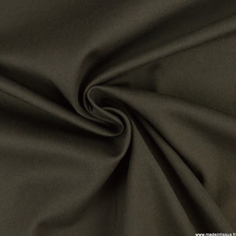 Tissu gabardine stretch - chocolat