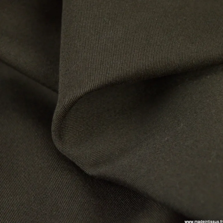 Tissu gabardine stretch - chocolat