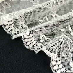 Tissu Galon dentelle crème élasthanne