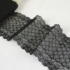 Tissu Galon dentelle elastique noir 7.7cm