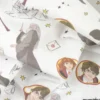 Tissu Harry Potter team Dumbledore fond blanc