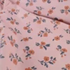 Tissu imperméable Alina type ciré de pluie motif fleurs fond Nude