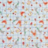Tissu imperméable Kokott type ciré de pluie motif poules