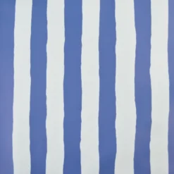 Tissu imperméable type ciré à rayures larges bleues et blanches