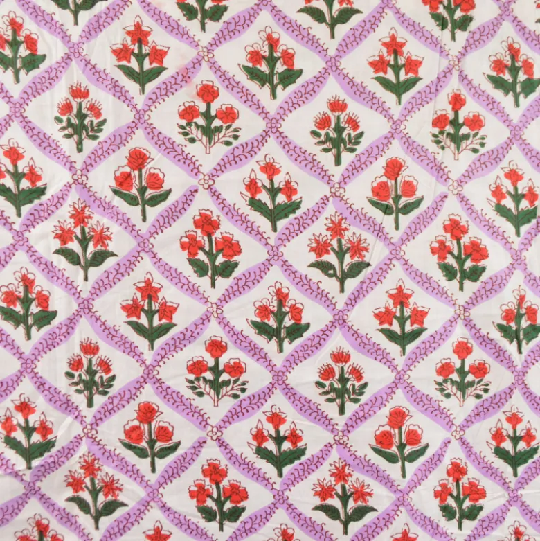 Tissu Indien Block Print Bhaveshwar - kalamkari