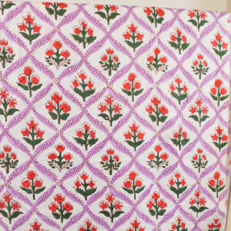 Tissu Indien Block Print Bhaveshwar - kalamkari