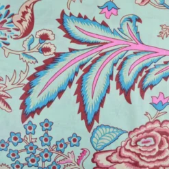 Tissu Indien Block Print Omiraj fond Bleu - kalamkari