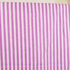 Tissu Indien Block Print Rajven - motif rayures violettes