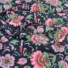 Tissu Indien Block Print Sahen fond Noir - kalamkari
