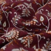 Tissu indien en voile de coton Ishvarin – Motif floral fond Cognac