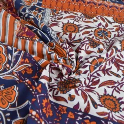 Tissu indien en voile de coton Samarit – Motif Patchwork